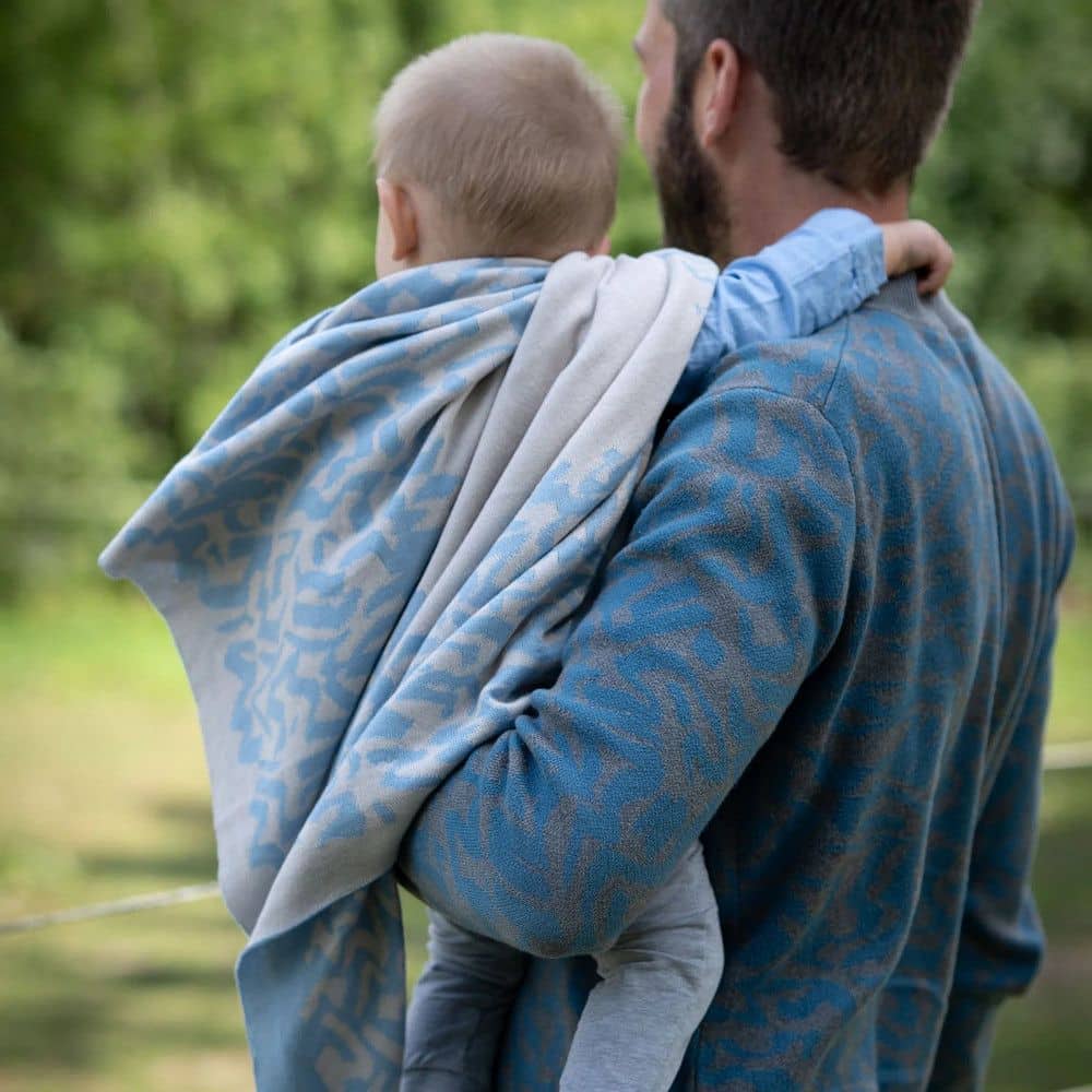 Personalisierte Babydecke *Ocean*, Himmelblau / Cremeweiss – Bild 2