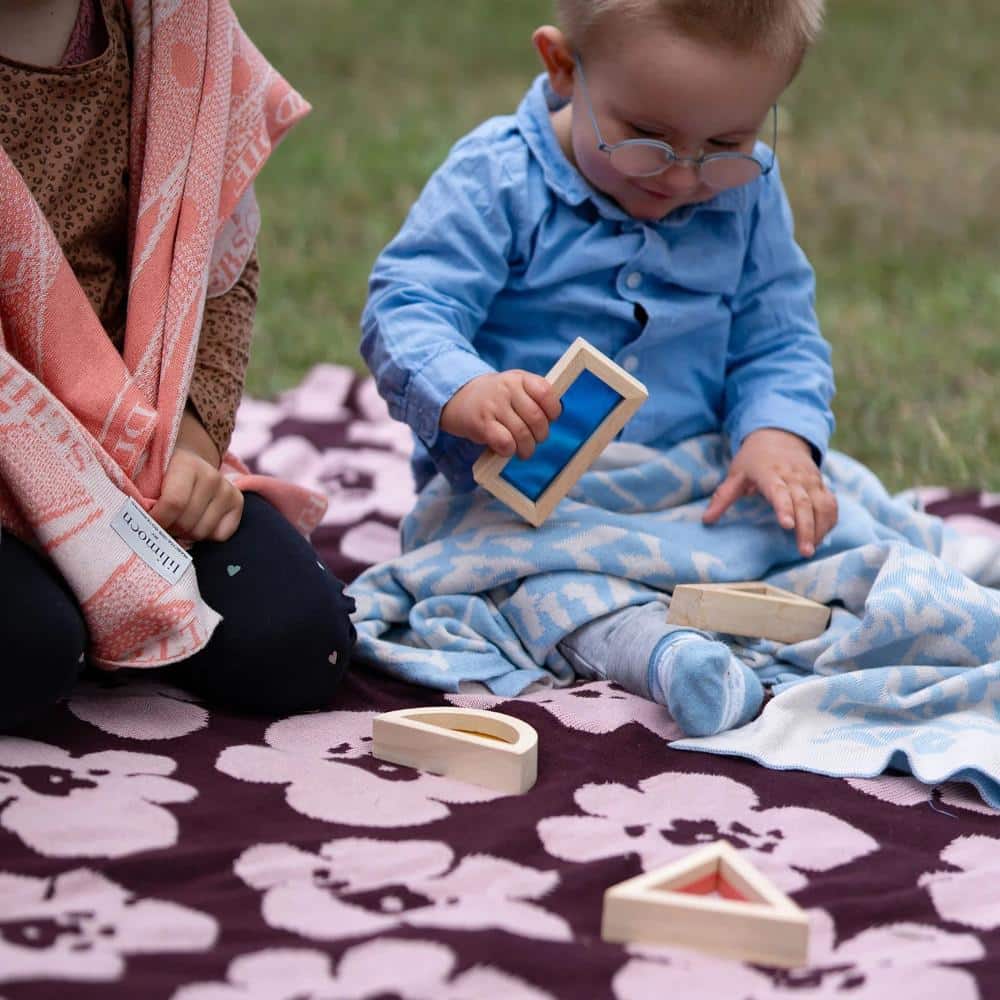 Personalisierte Babydecke *Ocean*, Himmelblau / Cremeweiss – Bild 5