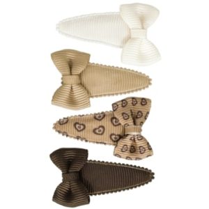 Mini Haarspangen, Schleife Retro Heart