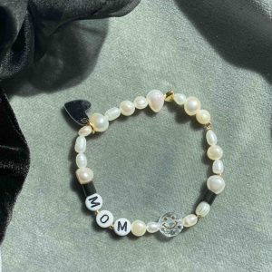 Perlenarmband MOM Schwarz