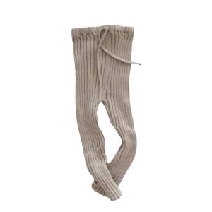 Mini Knit Leggings, Beige