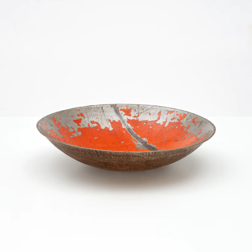 Große Schale “Leo” Ø 38 cm aus recycelten Ölfässern Upcycling | | Orange