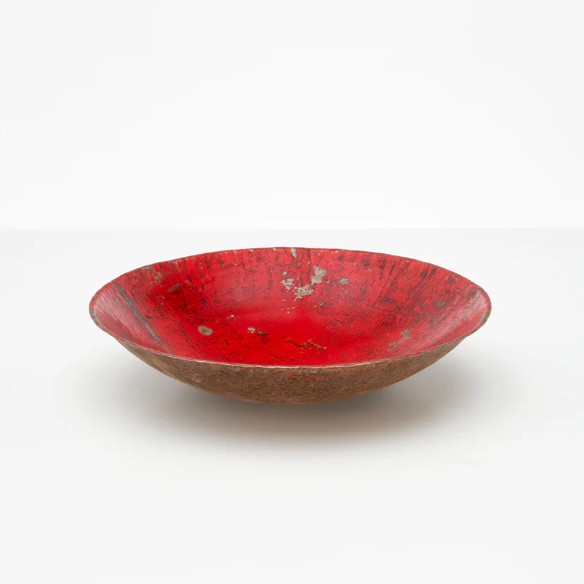 Kleine Schale “Leo” Ø 30 cm aus recycelten Ölfässern Upcycling | ROT
