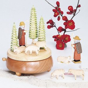 Schäfer mit 3 Schafen