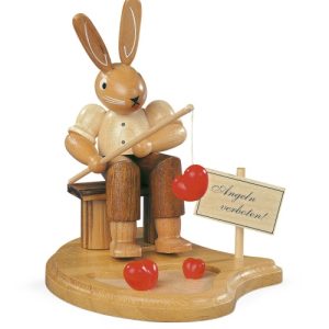 Hase Angler am Teich