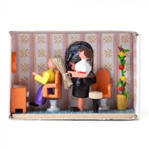 Zündholzschachtel – Friseur