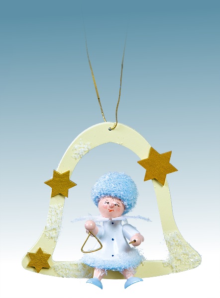 Baumschmuck Schneeflöckchen mit Triangel