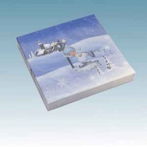 Schneeflöckchen Servietten “Schneeflöckchen mit Laterne & Geschichtenerzähler”