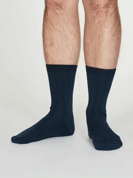 Thought Cotton/Hanf Socken Navy, 41-46