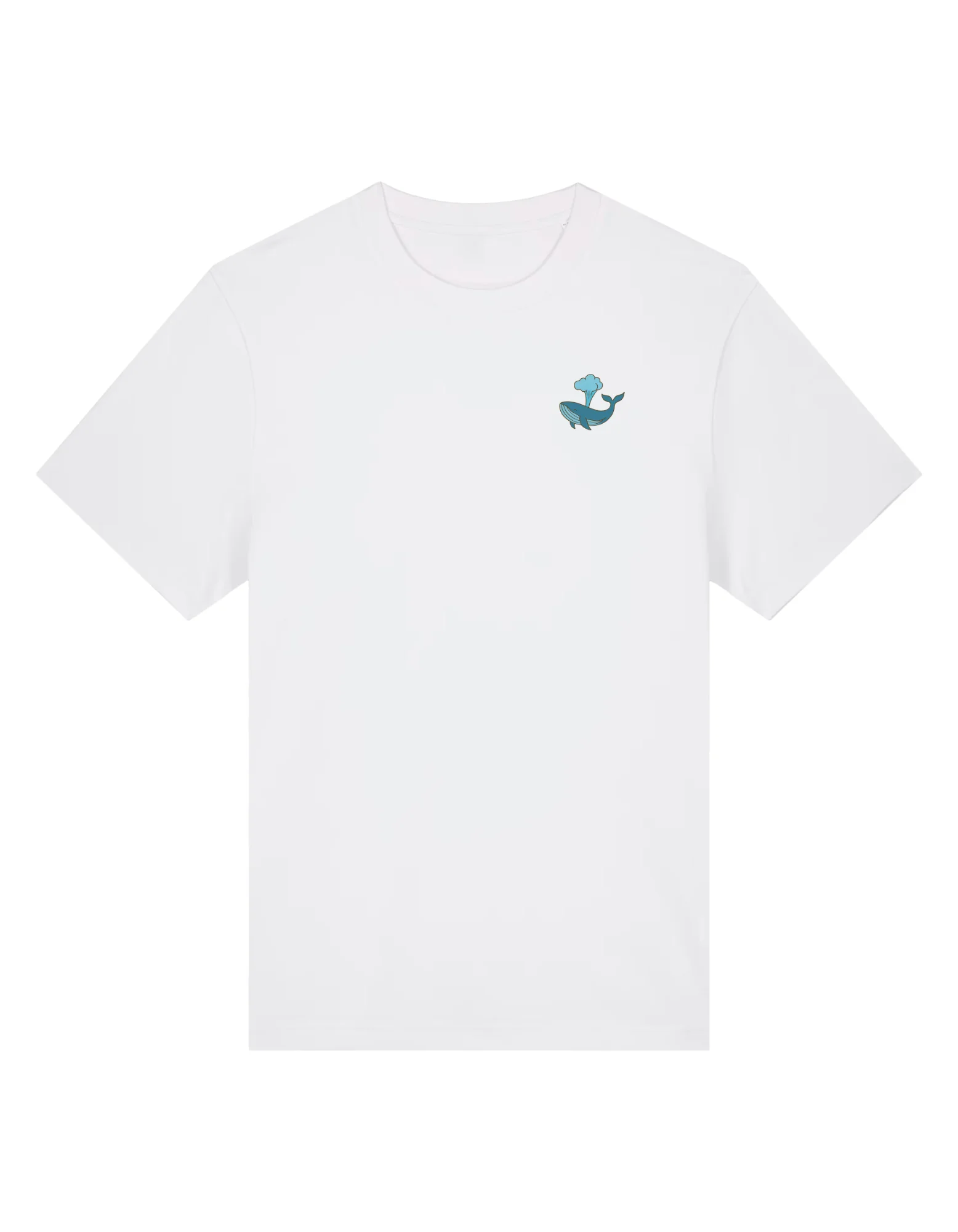 Purewater | Bio-Baumwolle T-Shirt Unisex Regular (Wal) Farbe. Weiß Größen: XS – S – M- L – XL