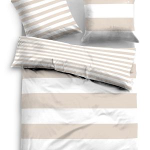 TOM TAILOR | Linon Bettwäsche 0049769 Farbe 839 – 200×200+2X80x80cm Farbe Beige