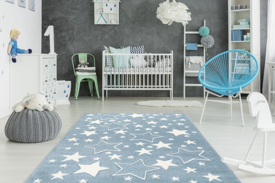 Teppich SchoenesWohnen24 Australia – Tamworth Blau 80cm x 150cm