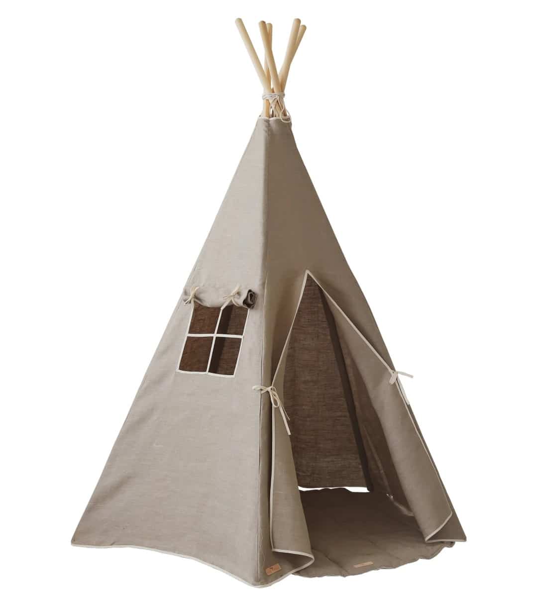 Leinen Tipi Zelt “Natur” – Bild 3