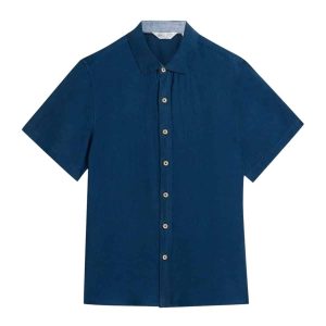 Leinenhemd, kurzärmlig *Keswick*, Dark Navy